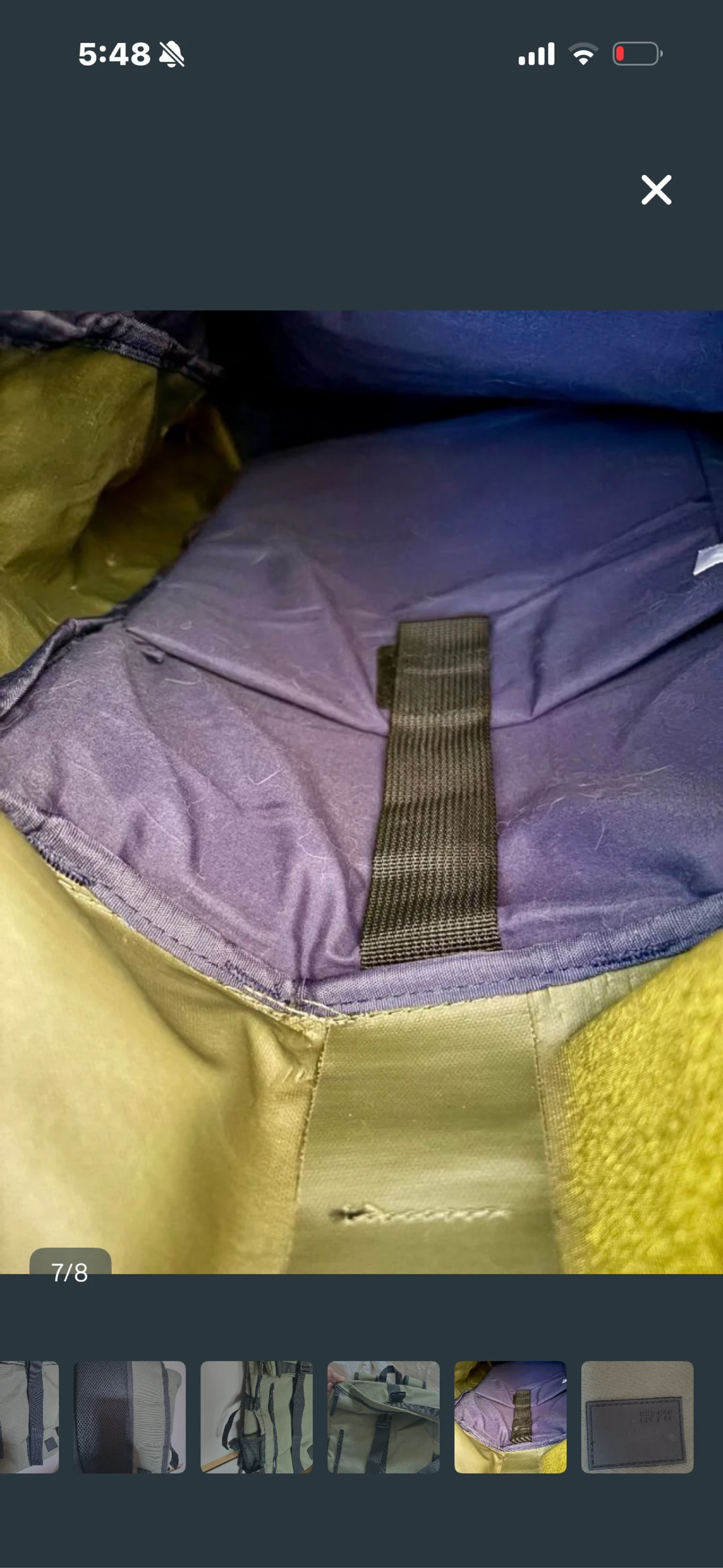 Green roll-top style backpack – photo 7